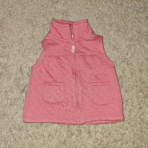Pink, quilted Carter's layering vest - 12 months